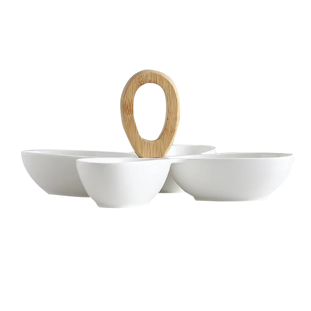 

Fruit Plate Snack Tray Ceramic Platter Household Kitchen Bar Storage Creative Design Practical Use