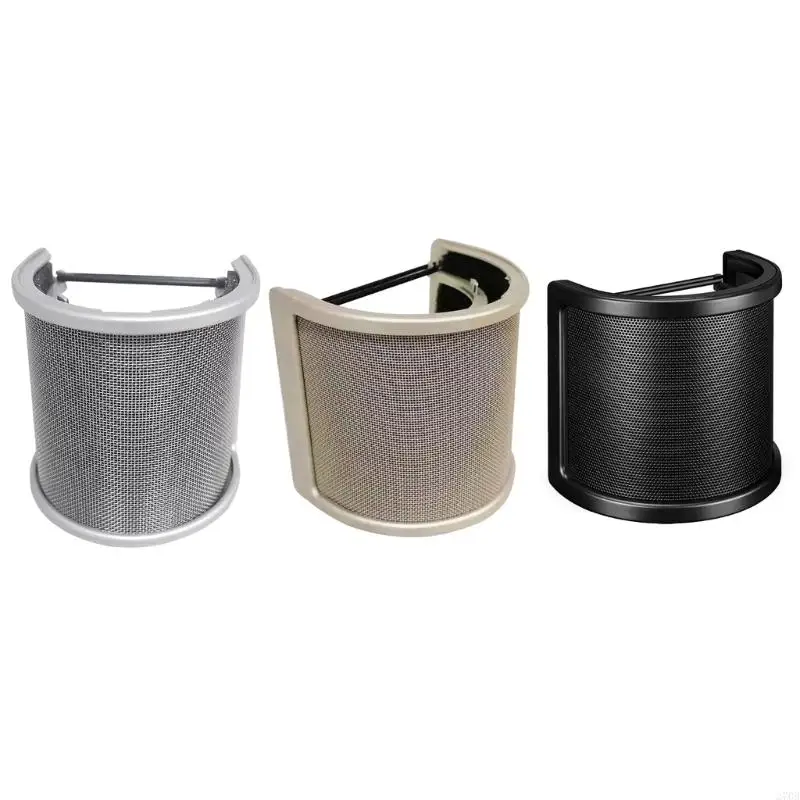 270B Filter Popping Lapisan Ganda Lapisan Logam Mikrofon Mikrofon Penutup Genggam Genggam Mikrofon Mikrofon Aksesoris
