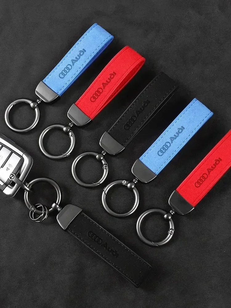 Car Keyring Leather Keychain Pendant Key Holder for Audi RS A5 A3 A4L A6L A7 A8 Q2L Q3 Q5 Q7 S4 S5 S6 S7 S8 RS5 RS6 RS7 R8