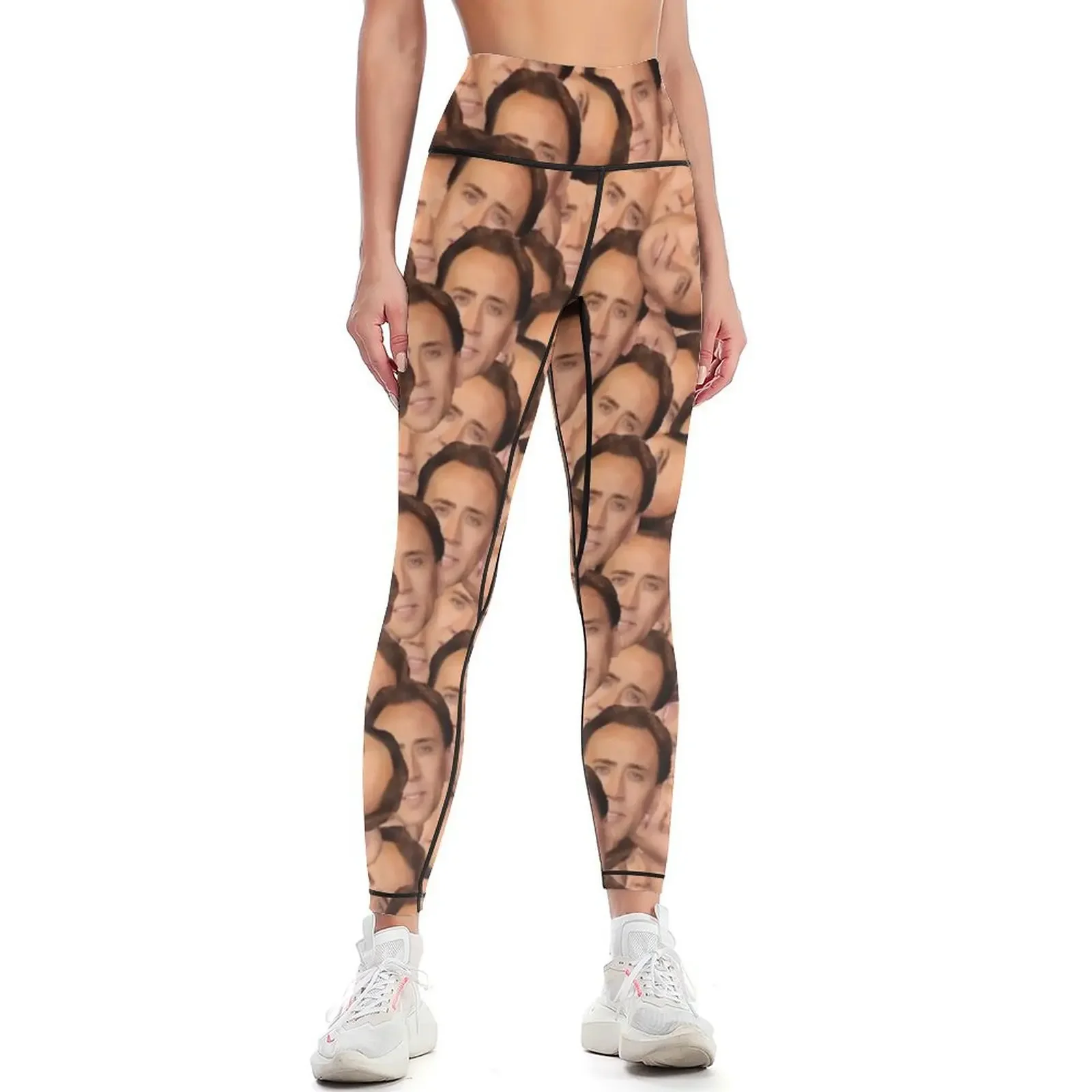 

Nicolas Cage texture (for all your cage needs) Leggings gym top sport pants Tight fitting woman joggers for Womens Leggings
