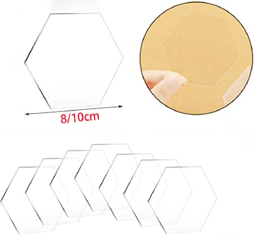 Clear Acrylic Hexagon Blanks Sheet for Label Card, Wedding Table Place Card, Banquet Seat Card, Plexiglass Sheets for Graffiti