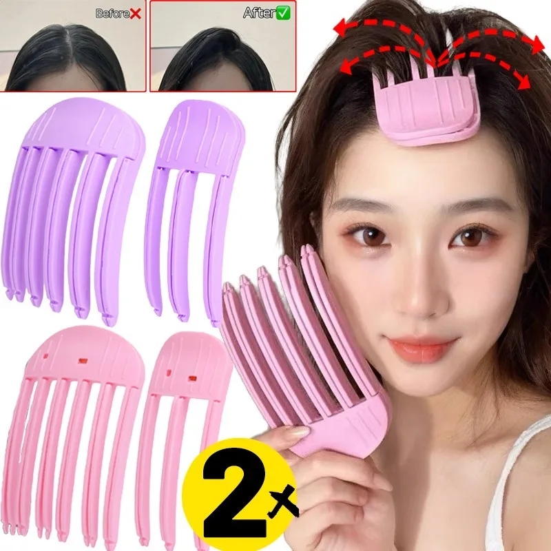 1/2Pcs Fluffy Hair Roots Clips Women Men High Vertex No Heat Hair Curler Styling DIY Fluffiness Tool Volume Wind Sculpting Comb