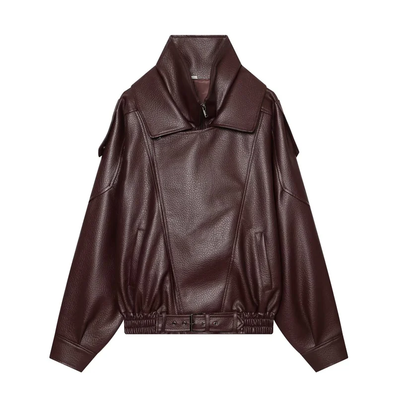 Supplier photo of The Cruelty-Free Leather Biker Jacket
