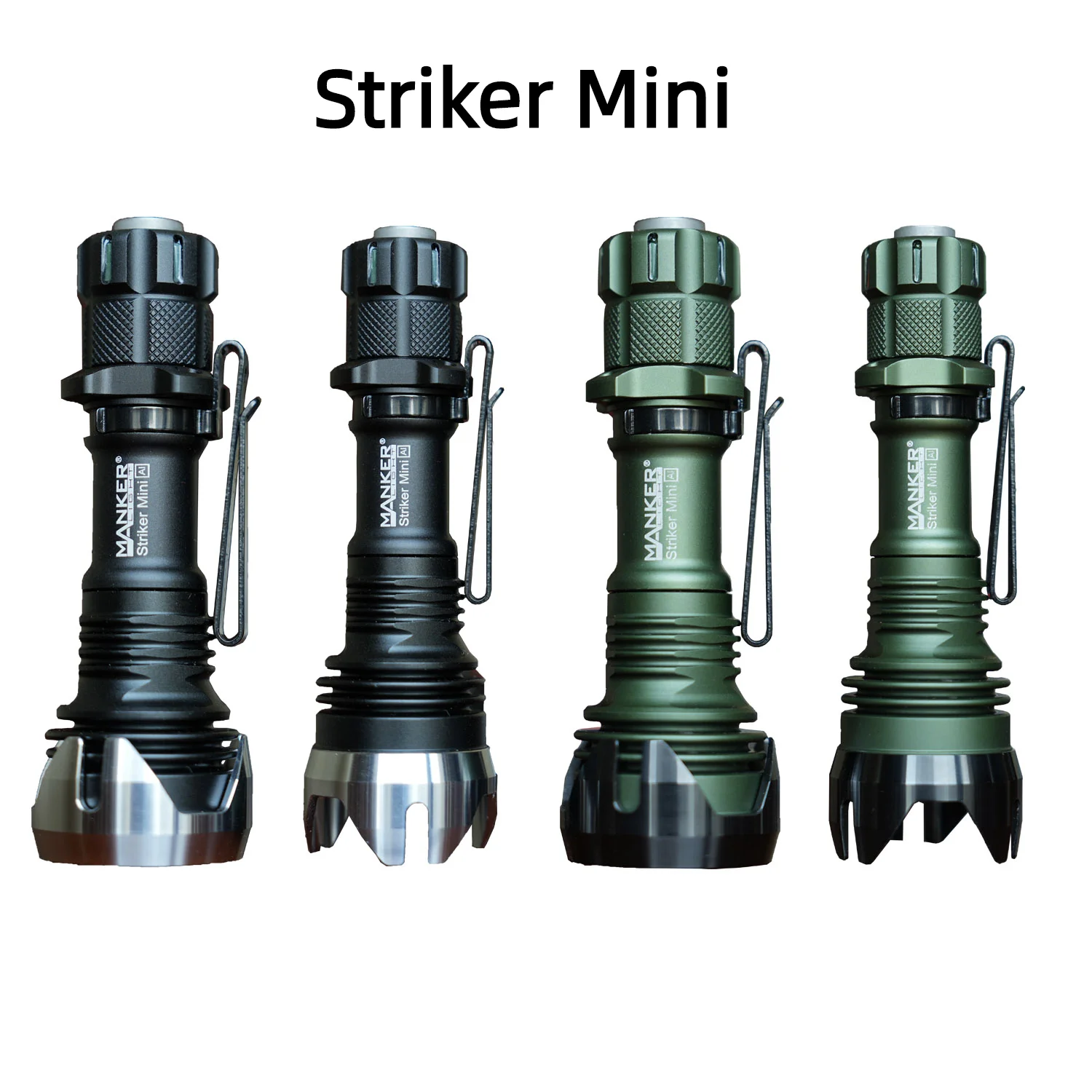 Mankerlight Striker Mini أطول المدى Pocket EDC مصباح يدوي 635 لومن 430 متر وأصغر مصباح يدوي تكتيكي