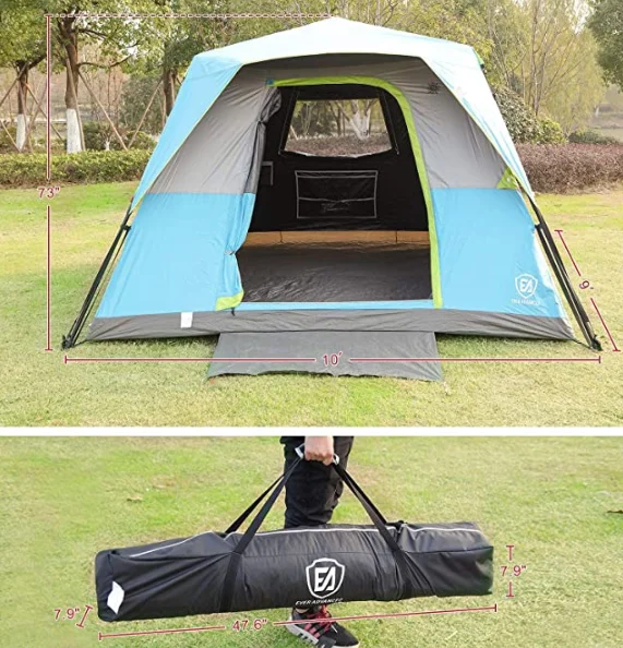 outdoor waterproof hiking portable camping tent for 2 person  rainfly offers extra weather protection