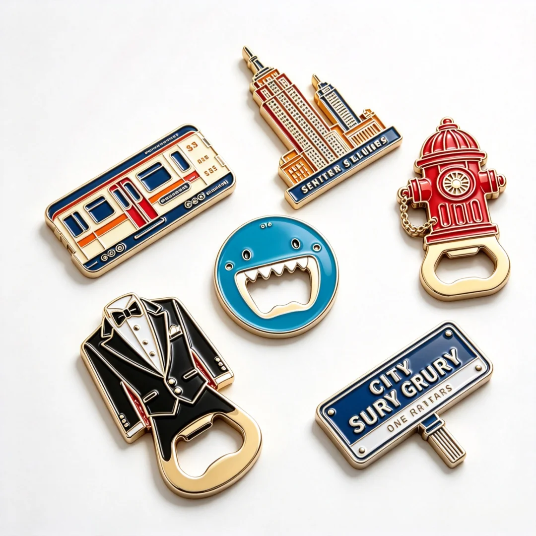Customized Soft Enamel logo Fridge Magnet Personalized Metal Bottle Opener Fridge Magnet Durable 3D Refrigerator Magnet