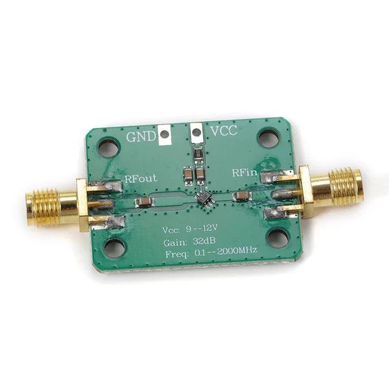 1-10pcs LNA 0.1-2000 MHz 60dB High Gain Low Noise Versterker Module Amp Board RF breedband Module DC 6-12V 35mA Board