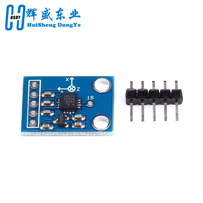 Imagem -02 - Três Eixos Módulo Acelerômetro Aceleração Triaxial Sensor de Ângulo de Gravidade Faça Você Mesmo Placa Eletrônica 3v5v Gy61 Adxl335