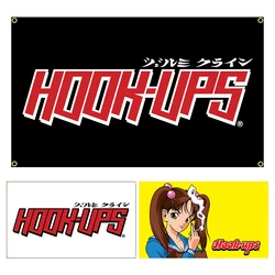 90x150cm Hook Ups Skateboards Flag Polyester Printed Garage Decoration Banner Tapestry