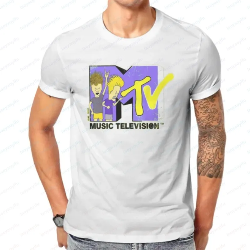 MTV Sale Beavis and Butthead Comedy Cartoon Printed T-shirt Tops Vintage Humor Women Men Summer Fashion Camisetas Ropa Hombre