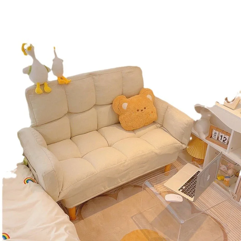 Sofa Small Apartment Rental Bedroom Double Economy Clothing Store Two Bedroom Fabric Small Sofa Internet Celebrity