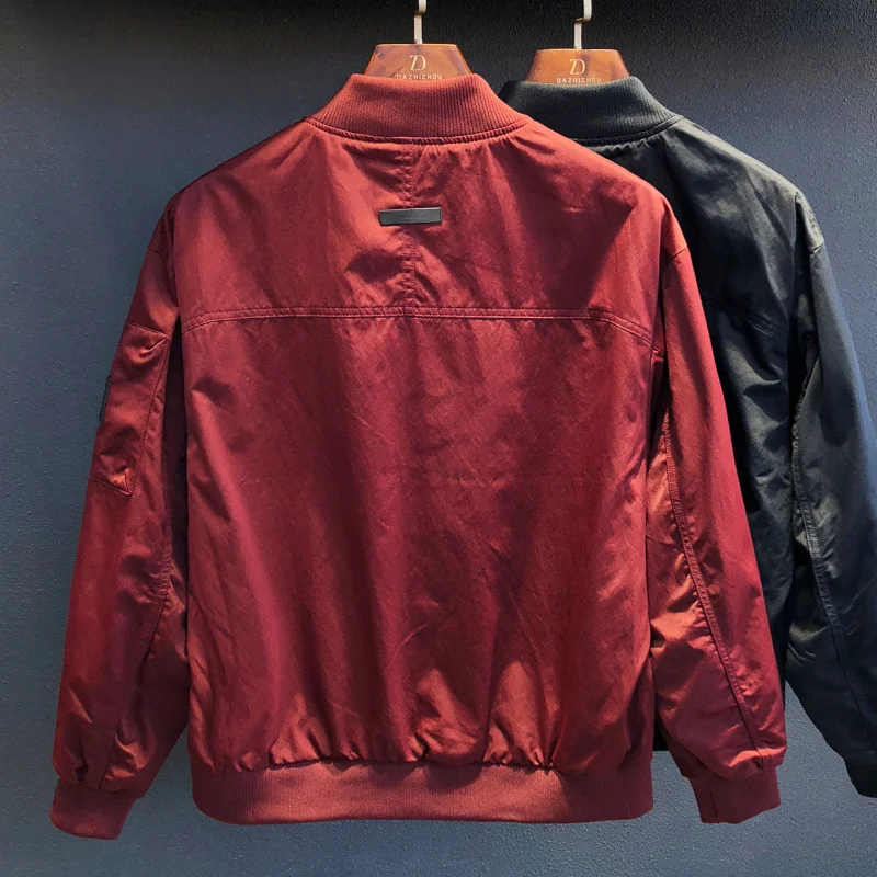 

2025 Autumn/Winter New Men's Versatile Jacket Fashion Trendy Brand Pocket Zipper Casual Simple High end Jacket