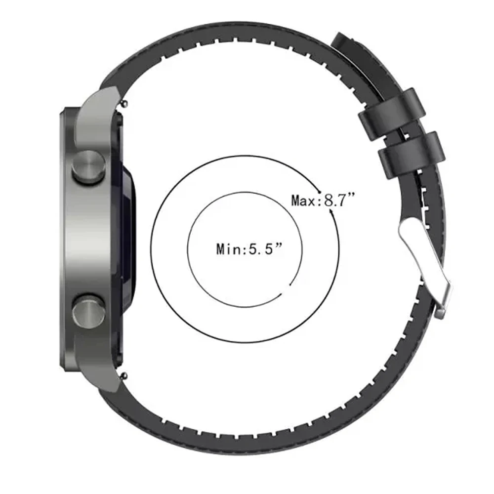 22-mm-Leder-Silikonarmband für Huawei Watch GT6 6Pro GT7 GT5 GT4 46 mm, Ersatzarmband für Samsung Galaxy Watch 3 45 mm, Gear S3. – Detail 5