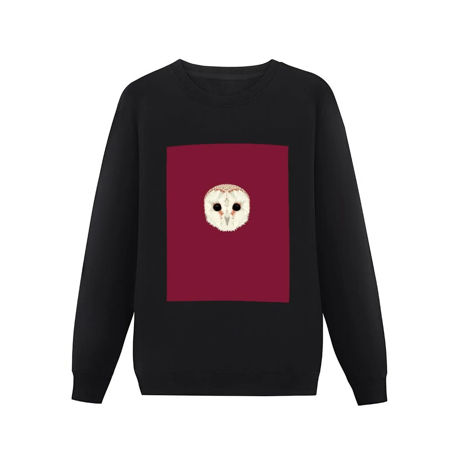 Barn Owl - Claret Pullover Hoodie mens clothing korean clothes korean autumn clothes clothes for men sweatshirt men