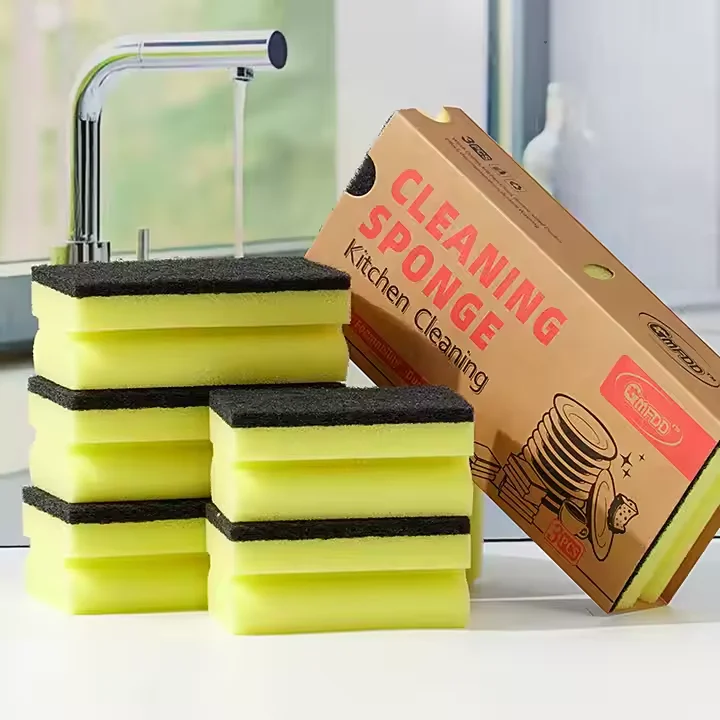 2-PC Dishwashing Sponge,Kitchen Cleaning Scrubbing Tool,Scrubbing Sponge Pad,Dishcloth Suitable for Kitchen Pot Cleaning