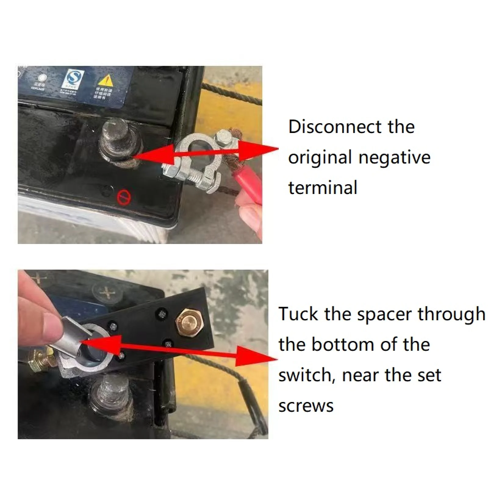 12V/24V Universal Car Battery Disconnect Switch Battery Terminal Anti-leakage Switch Battery Disconnect Isolator Cut Off Switch