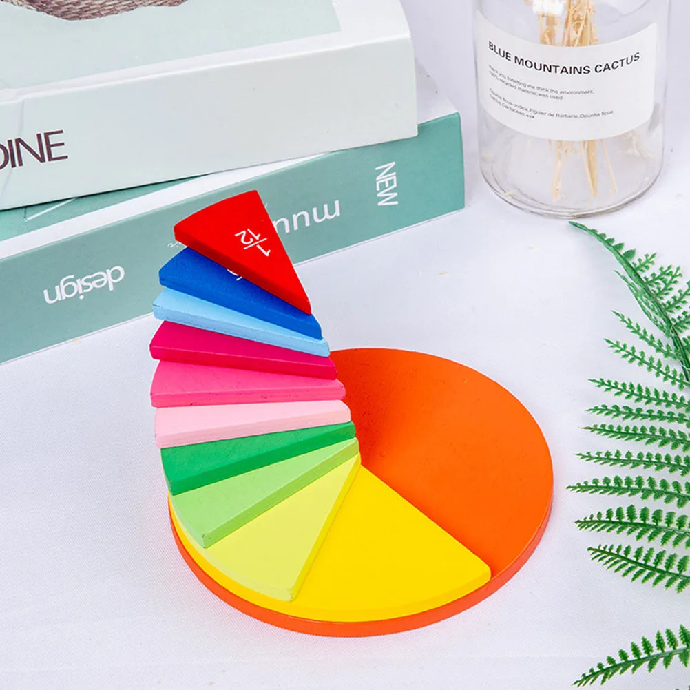 

1Pcs Educational Fraction Circles Colorful Fraction Pie Kit for Kids Math Learning Visual Manipulative Counting Multiplication