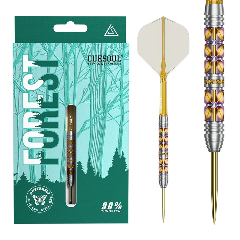 CUESOUL FOREST Butterfly 20g Soft Tip Darts 22g/24g Steel tip Darts 90% Tungsten Dart Set