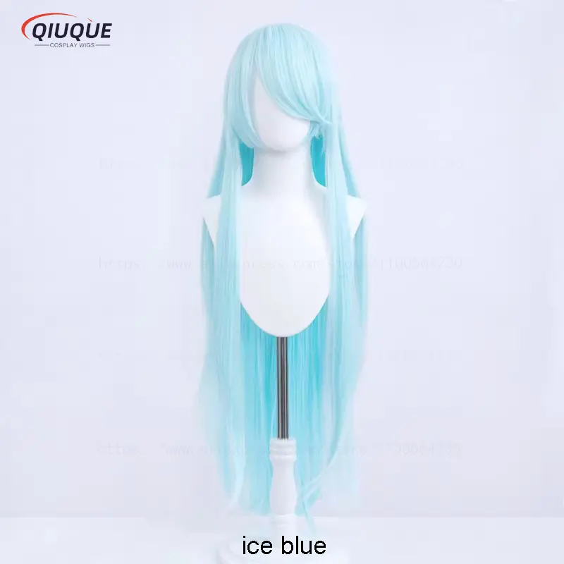 80 Colors 100cm Long Straight Cosplay Wig Anime Compatible Universal Omopinenet Heat Resistant Synthetic Hair Wigs + Wig Cap - Image 5