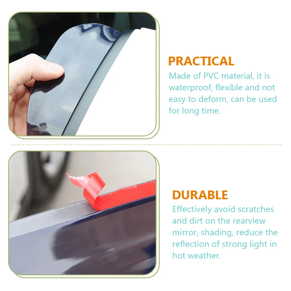 

10 Pairs Car Rearview Mirror Eyebrow PVC Waterproof Guard Side Mirror Rain Shield Visor Cover Suitable Cars SUVs Trucks