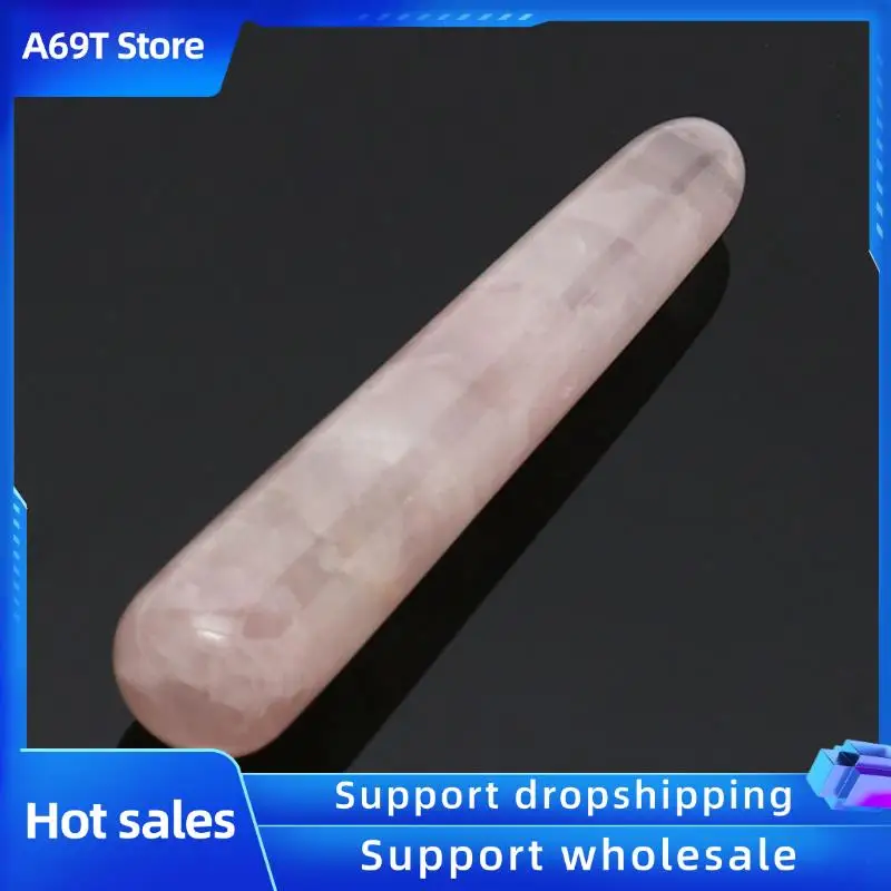 

A69T 5X Натуральный кристалл розового кварца Yoni Wands Gemstone Rocks Massage