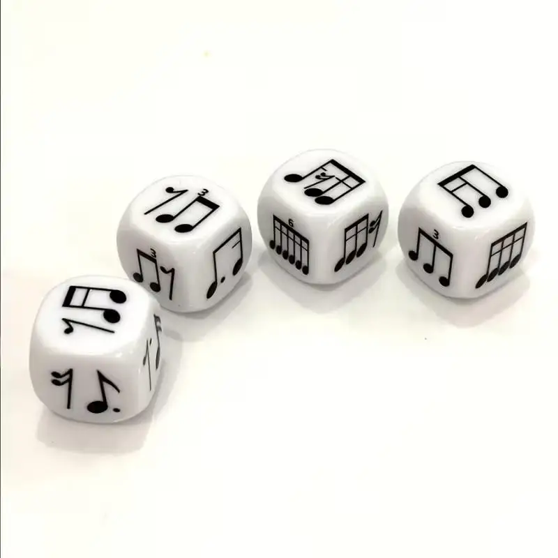 【F】4x Music Staff Dice Twelve-Tone Scale Music Interval Theory Learning For Composition Improvisation Music Education Teaching