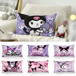 Cartoon Sanrios Kuromi Double-sided Printing Rectangle Pillow Case Bedside Pillowcase Sofa Cushion Cover Room Home Decoration