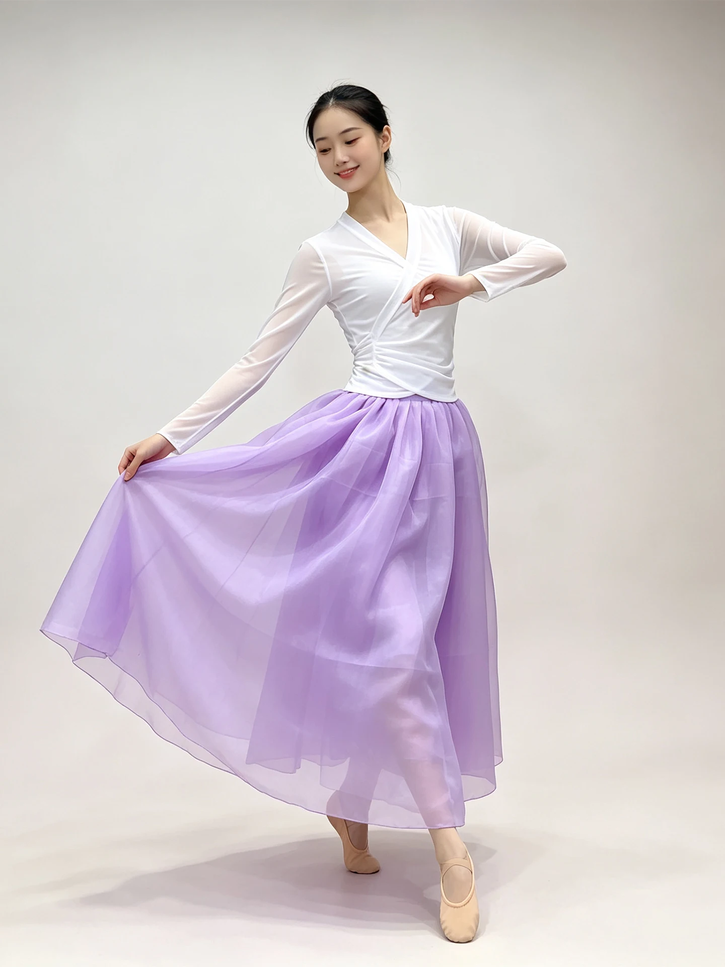 New Women's Korean Dance Costume Top Practice Suit Half Skirt Adult Art Exam  Mountain Red Korean Ethnic Performance Clothes