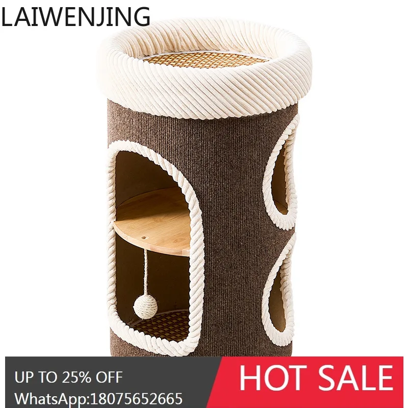 HLZ  Cat House for Home Use, Space-Saving, Integrated Climbing Frame, Multi-Layer, Wear-Resistant, Non-Shedding