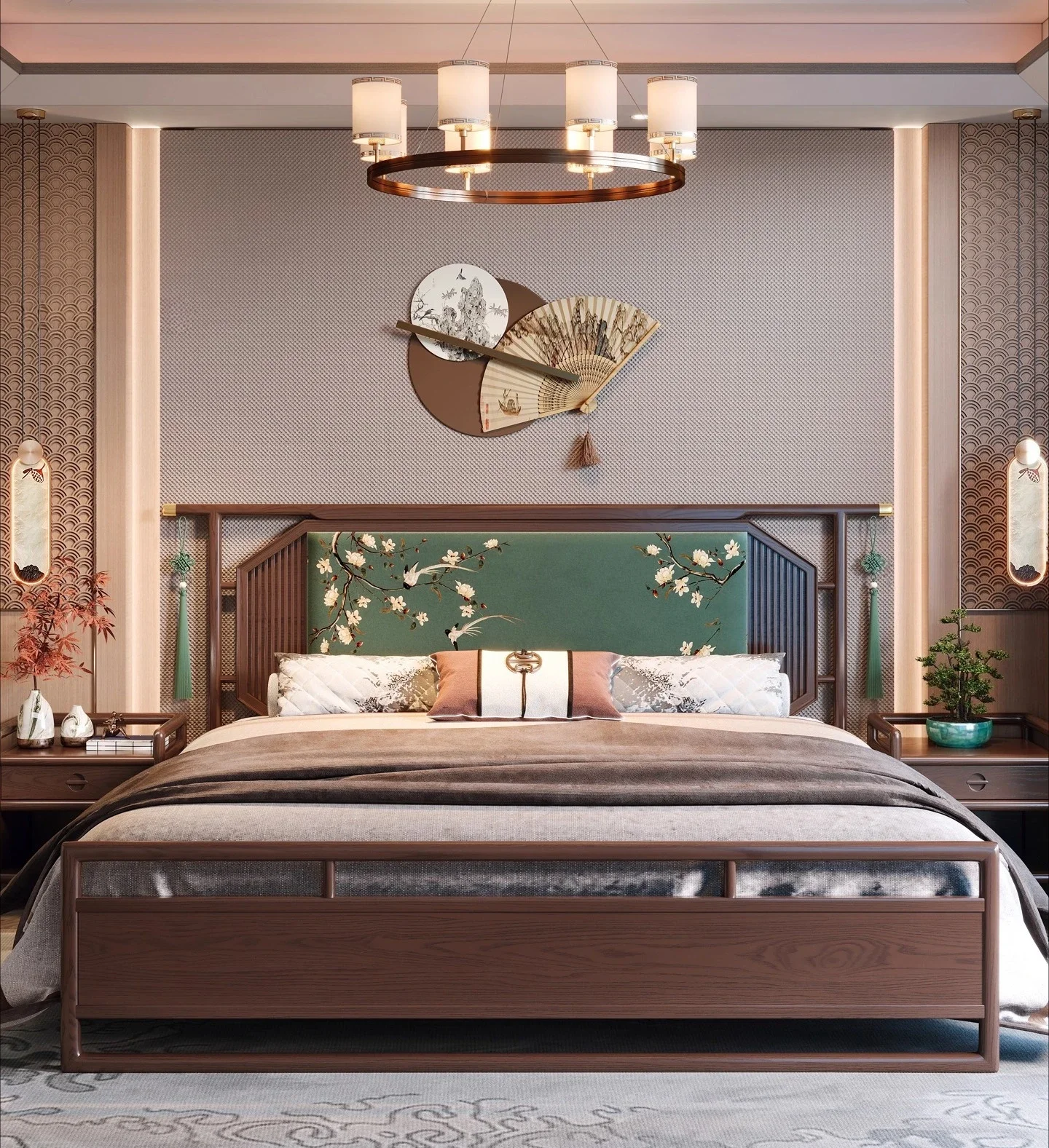 

Каркас двуспальной кровати из массива дерева 1,8 м, элитная атмосферная кровать для спальни Zen Master.