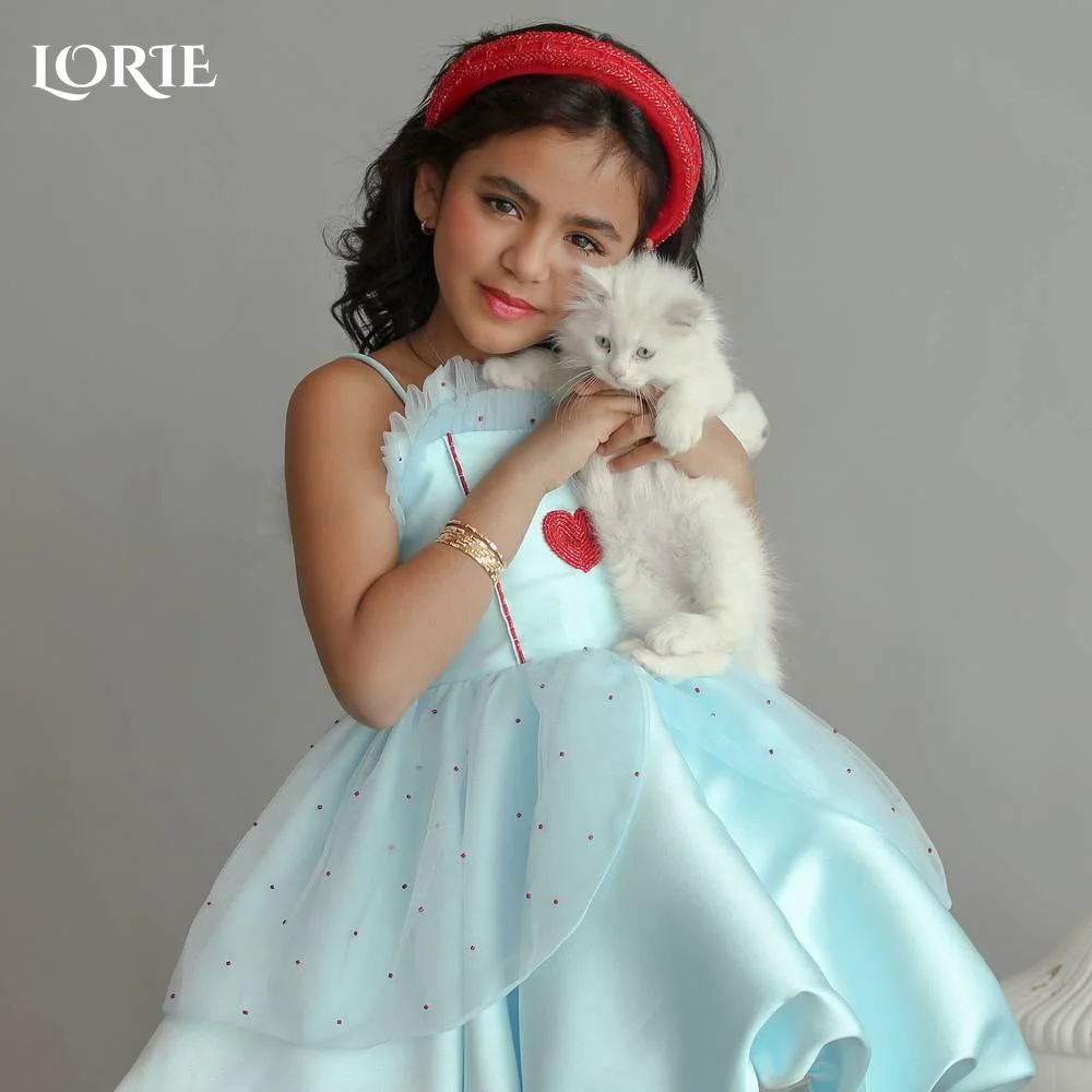 

LORIE Sweet Colorful Flower Girl Dress for Weddings A-Line Point Spaghetti with Flower Girl Dresses Customized Gril Party Gown