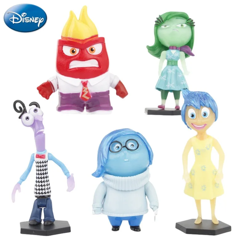 Disney Inside Out Joy Anger Disgust Fear Animation Peripheral Cartoon Cute Model Figure Creative Personalized Ornament Toy Gift