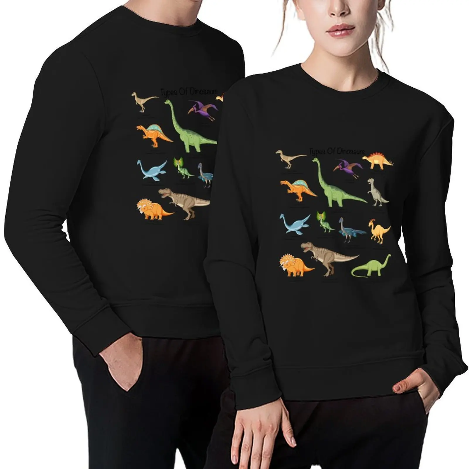 

Types of dinosaurs - Cute loving dinosaurs educational identification Pullover autumn new products tracksuit men new sweatshirt