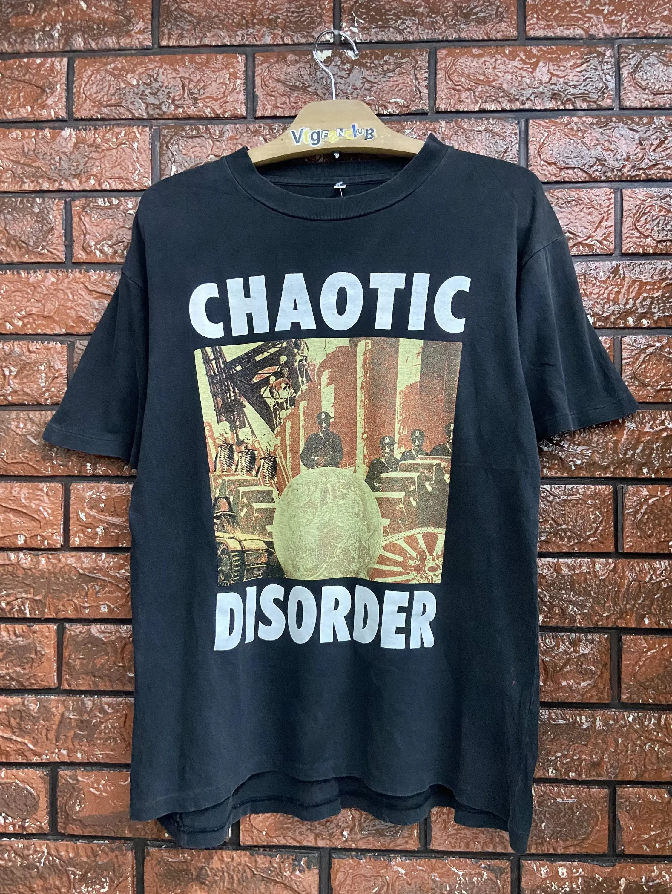 Vintage 90S S O B Japanese Punk Rock Chaotic Disorder Ep Promo T Shirt Hardcore Size M