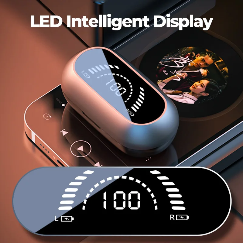 Headphone Nirkabel HiFi Konsep Konduksi Tulang TWS Bluetooth 5.2 Earphone Klip Telinga Headset Terbuka Musik Gaming Olahraga dengan Mikrofon