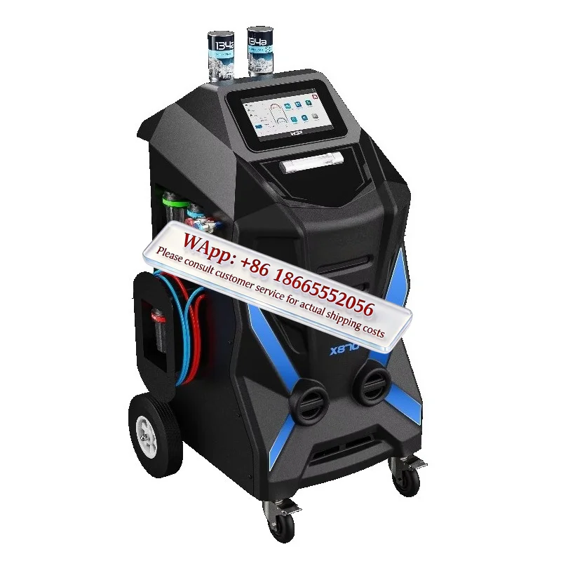 Unidad de Carga y Servicio de Aire Acondicionado Tricar 870 Dual Gas Totalmente Automática para Cuidado Automotriz, Recuperador de Gas R134A