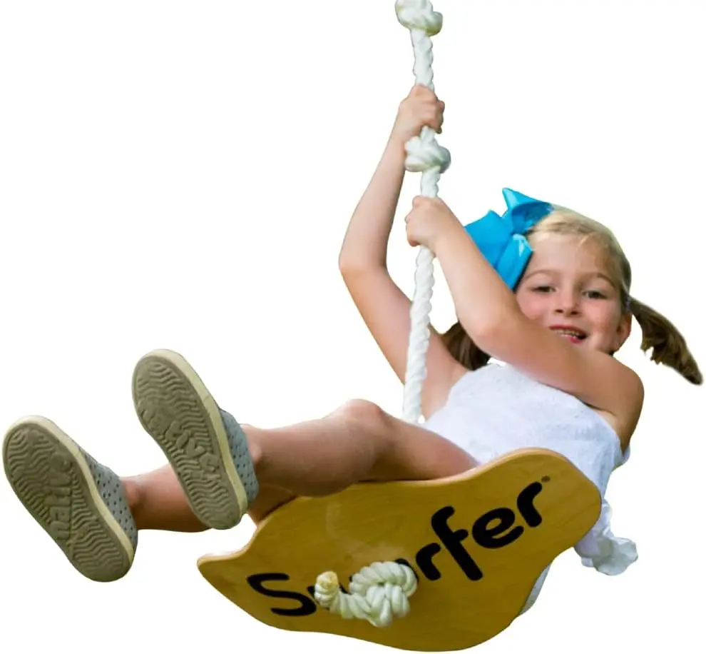 

Качели из кленового дерева для детей, простой игровой набор для улицы, прочная веревка, устойчивая к атмосферным воздействиям, поддерживает до 150 фунтов