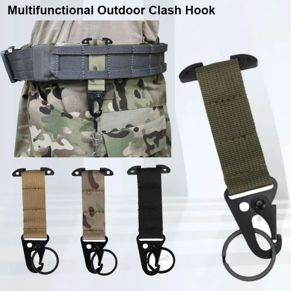 جديد متعدد الوظائف في الهواء الطلق الصدام هوك النايلون حزام EDC حزام كليب بلون معلق حلقة تسلق المفاتيح الملحقات