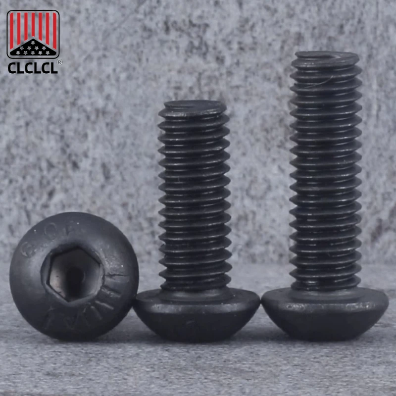 ISO7380 hex screws, black button head, M2, M2.5, M3, M4, M5, M6, M8, 10 to 50 pcs/lot