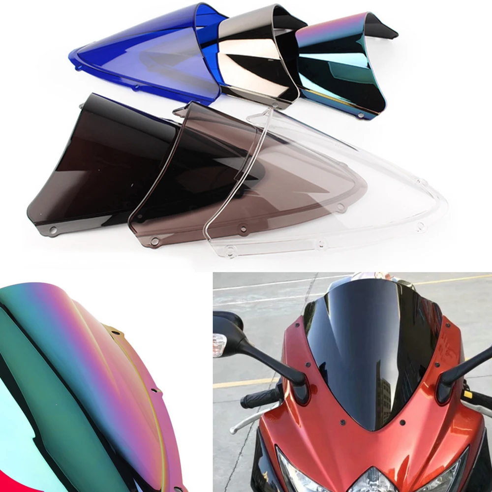 Motorcycle Double Bubble Windshield For SUZUKI GSX-R GSXR 600 750 GSXR600 GSXR750 K8 2008-2010 WindScreen Accessories Fairing