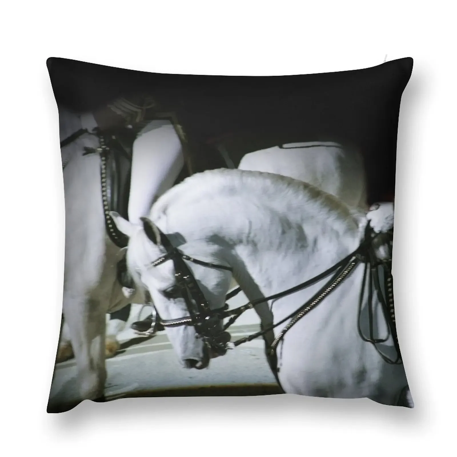 Lipizzaner Stallion Throw Pillow Rectangular Cushion Cover home decor items Pillows Aesthetic anime girl pillow