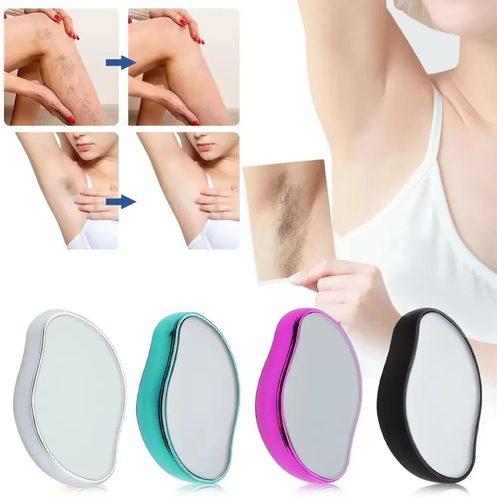 Depiladora Física de Cristal Reutilizable, Fácil de Limpiar, Portátil, Herramienta de Depilación para Piernas, Brazos, Axilas y Cuerpo, Accesorio de Belleza