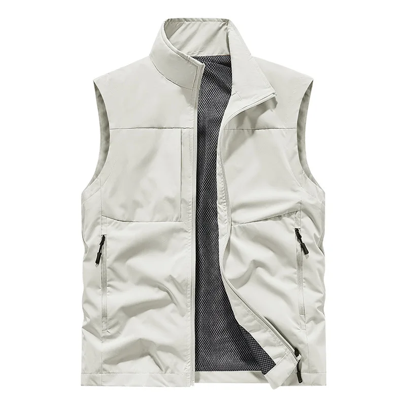 Men's Sleeveless Vest Fashionable Stand-Up Collar Outdoor Spring Cross-Border Bestseller Wearable