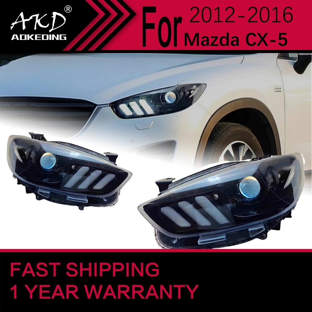

Автомобильные фары для Mazda CX-5 светодиодный, фары 2012-2016 CX5, фары головного света, ДХО, Проекционные линзы, автомобильные аксессуары