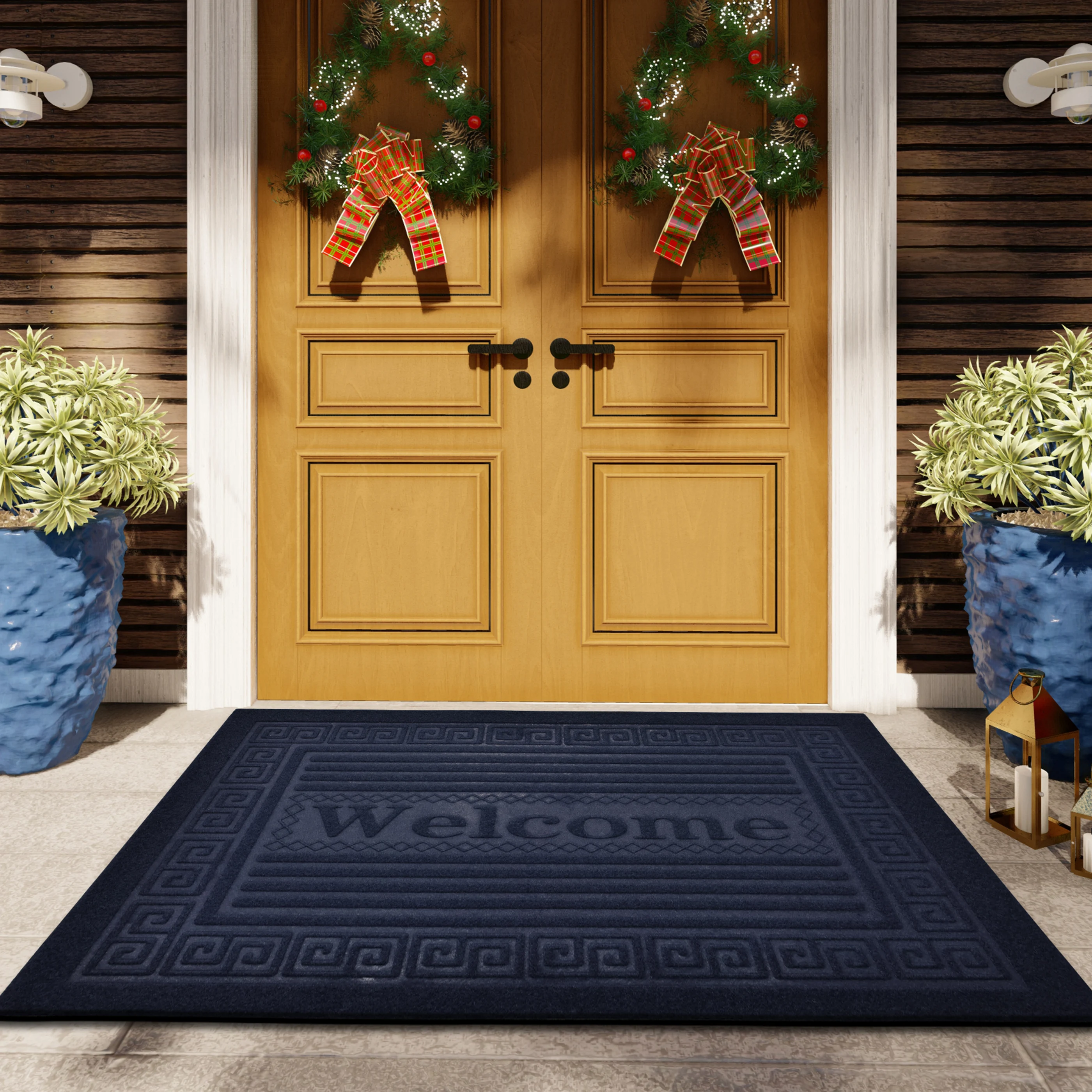 1PC Doppel Streifen Eintrag Teppich Büro Home Küche Badezimmer Rutschfeste PVC Pad Teppich