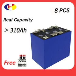 8pcs lifepo4 battery 3.2V 314Ah 310Ah Grade A Full capacity DIY 12V 24V 48v RV solar storage rechargeable battery tax exempt