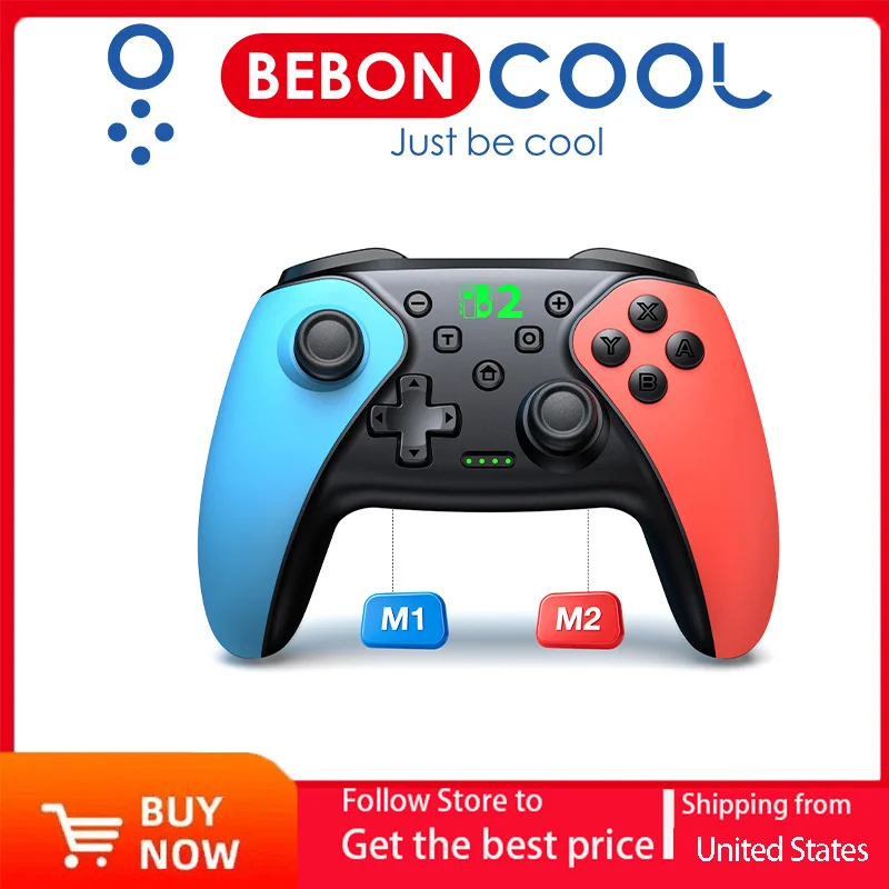 BEBONCOOL Wireless Low Latency Gamepad For Switch 2 /Switch /OLED /Lite/Mobile Phone Dual Motor Programmable Grip PC Controller