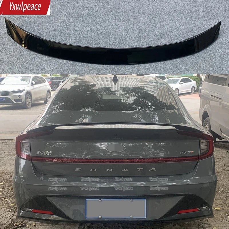 

For Hyundai NEW Sonata DN8 2019 2020 2021 ABS Material Primer color Rear Trunk Lip Spoiler Sonata 10 Car Styling