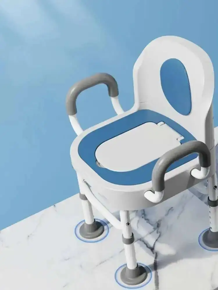 Women Slip Toilet Non Pregnant Chair Elderly Bedroom Toilet Portable Mobile Stool Bathroom Shower Seat Banquito Chaise Pliable