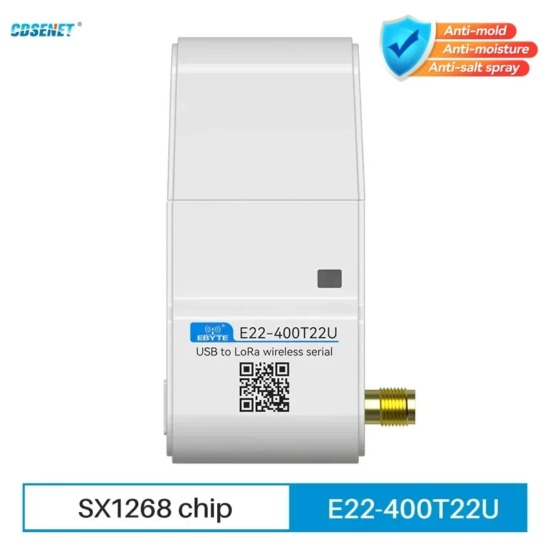 Lora Wireless RF Module 433MHz Lora CDSENET E22-400T22U Lower Power 22dbm Long Distance 5km LBT RSSI USB with Antenna